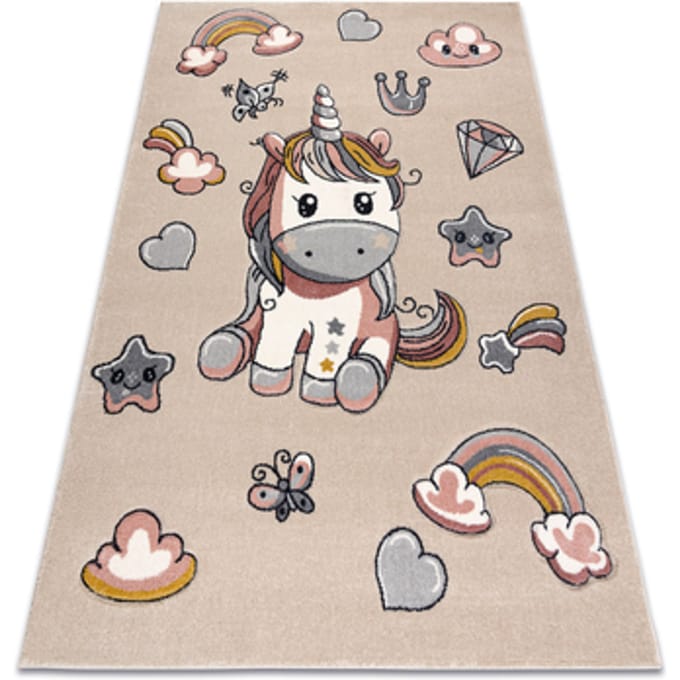 Kleden Rugsx KIDDO tapijt 6110 crème / wit, Yksisarvinen, 240x330 cm