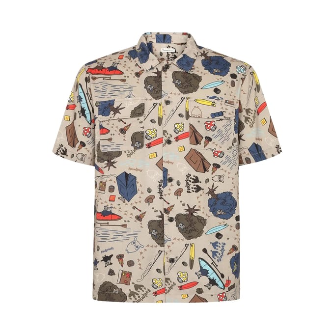 Shirt KnowledgeCotton Apparel Structured AOP GOTS/Vegan