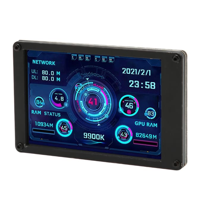 Mini écran IPS USB de 3,5 pouces, CPU, GPU, RAM, moniteur de température, capteur PC, panneau d'affichage avec 4