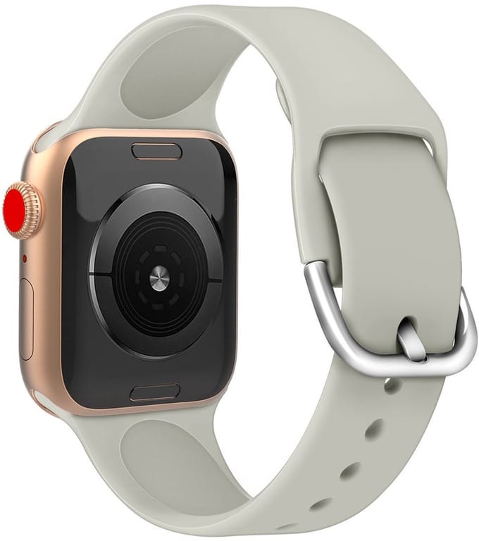 Smartwatch bandje - Apple Watch 42mm 44mm - grijs siliconen