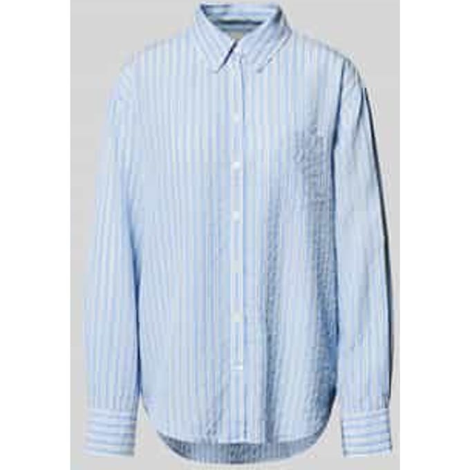 relaxed fit blouse van lyocell met button-downkraag