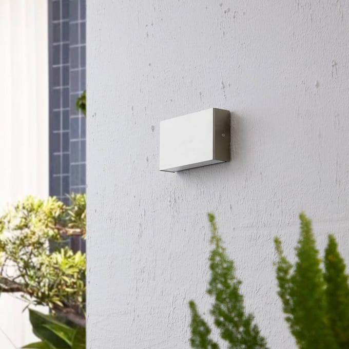 Arcchio LED buiten wandlamp Karline, 1060 lm, roestvrij staal, IP65