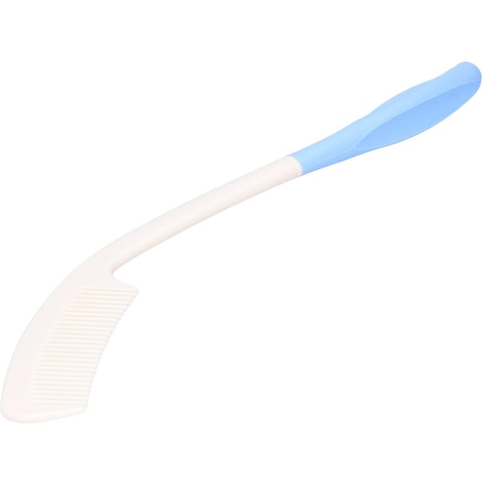 Kam met Lang Handvat Ergonomische Gebogen Handvatten Kam voor Ouderen Mensen met Handbeperkingen white