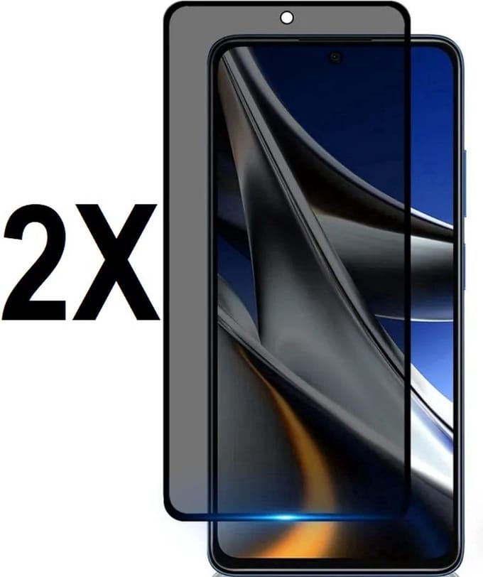 Screenz® - PRIVACY screenprotector geschikt voor Xiaomi Redmi Note 13 Pro - Tempered glass Screen protector geschikt voor Note 13 Pro - Beschermglas - Glasplaatje - 2 stuks