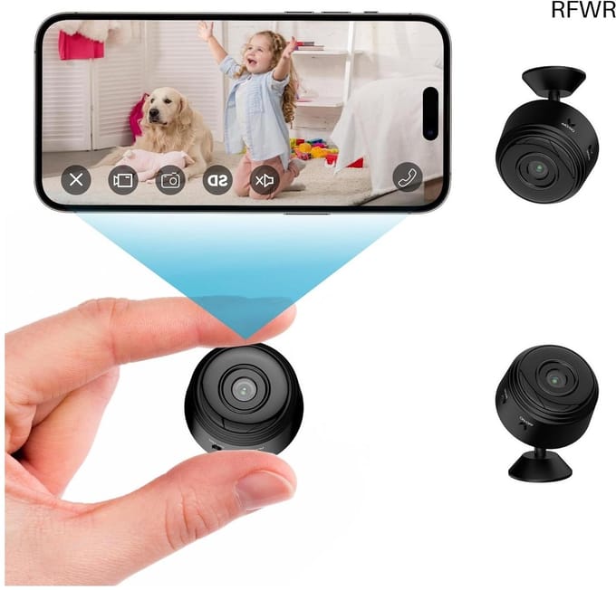 RFWR® Verborgen Mini Spionagecamera 1080p met Bewegingsdetectie en Wifi