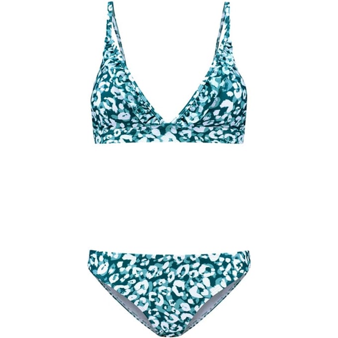 Shiwi Beau Bikini Set Lush Leopard Cool Pine Green Cool Pine Green Größe: 38 | Bikinis Outlet | Damen | Cyan