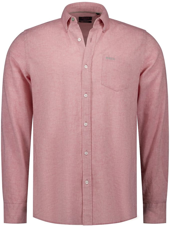 Roze linnen casual overhemd New Zealand