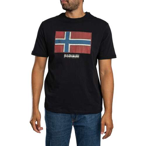 Napapijri Vlag Tiki T-Shirt, Zwart