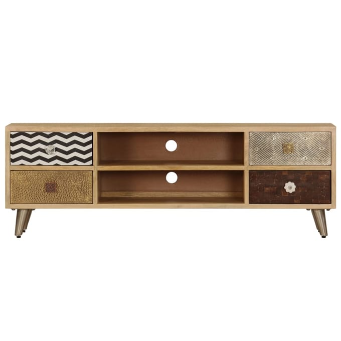 vidaXL - Tv-meubel - 120x30x40 - cm - massief - mangohout