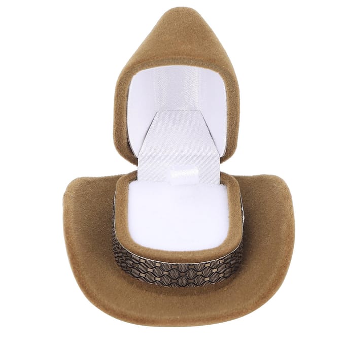 Draagbare Hoedvormige Sieradendoos Ring Ketting Reis Opbergdoos Oorbellen Geschenkdozen white