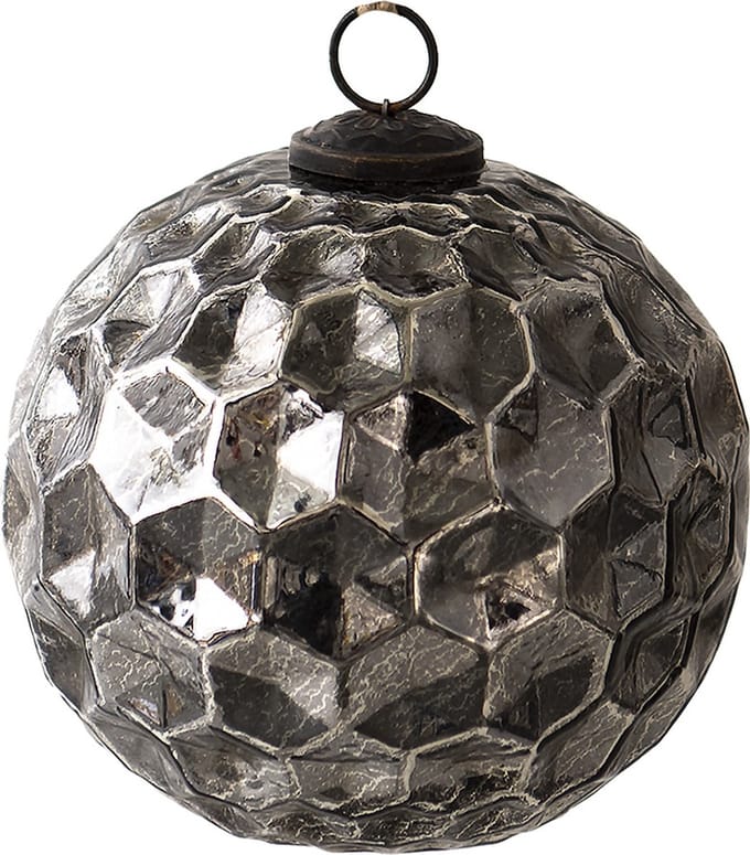 Clayre & Eef Kerstbal Overig Ø 15 cm Zwart Glas Kerstballen
