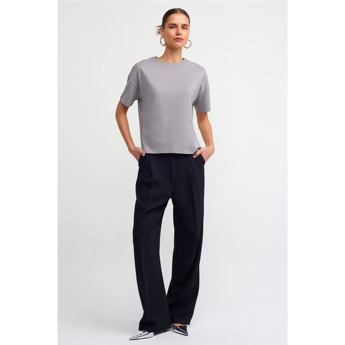 Dames Katoenen Crew Neck T-Shirt