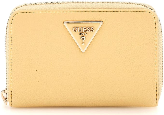 GUESS Portemonnee Laurel SLG Medium Zip Around Wallet Cornsilk Geel