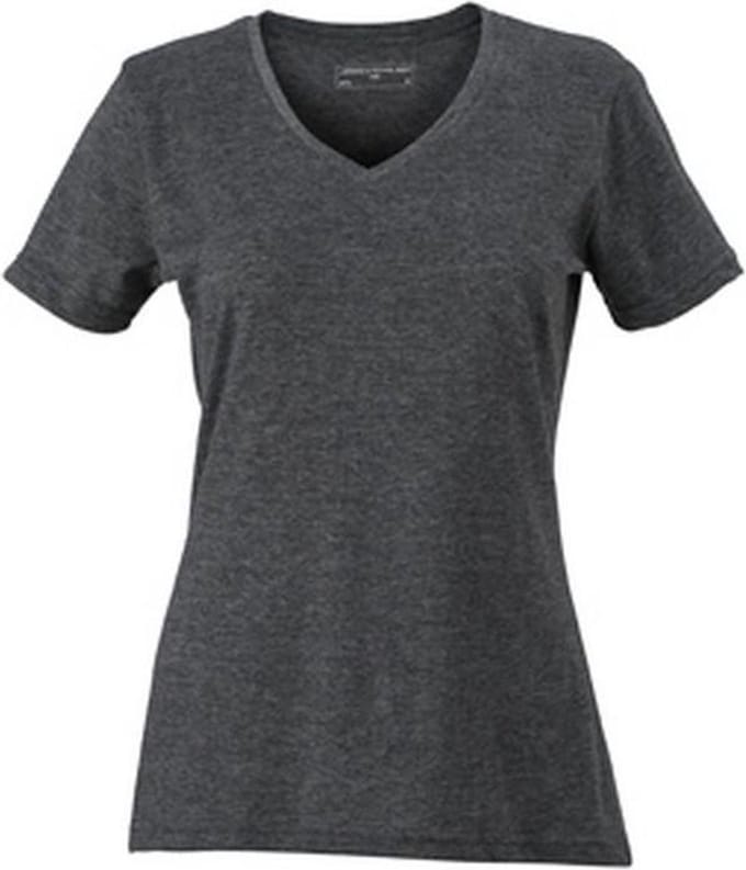James and Nicholson Dames/dames Heather T-Shirt (Zwart gemêleerd)
