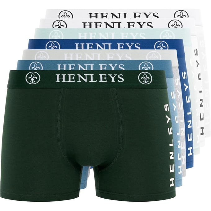 Henleys Heren Mactyme Boxershorts (Verpakking van 7) (Multikleur)