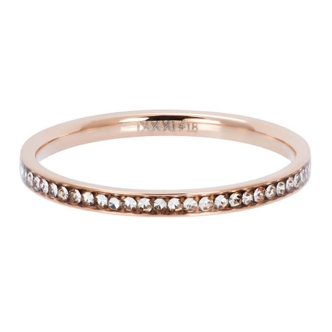iXXXi Vulring Zirkonia Crystal roségoudkleurig 2mm - maat 19