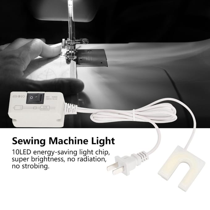 Lampe de table de travail à LED pour machine à coudre en forme de U à économie d'énergie - white
