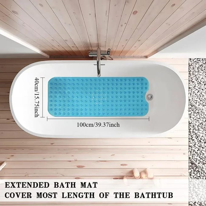 Mat Badkuip Badmat Groot Badkuip Veiligheid Douche Antislip Badmatten Met Zuignappen Vloermat wit