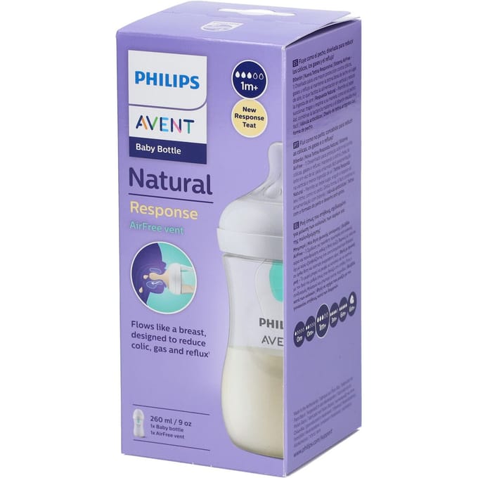 Philips Avent Natural Response babyfles 260ml – Flow 3 - Anti-koliek- 1 fles - SCY673/01