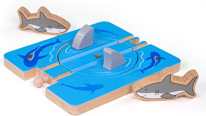 Bigjigs Wooden Rails - Shark Attack - 4-piece