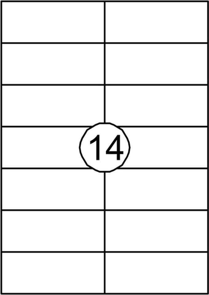 Etiket quantore 105x42.4mm 1400st | 10 stuks