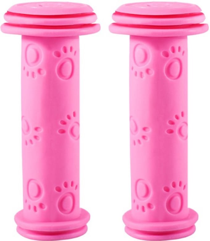 Rieba® Handvatten Kinderfiets 100mm - Fiets - Step - Binnen diameter 22mm - Kinderen - Rubber - Antislip - Roze