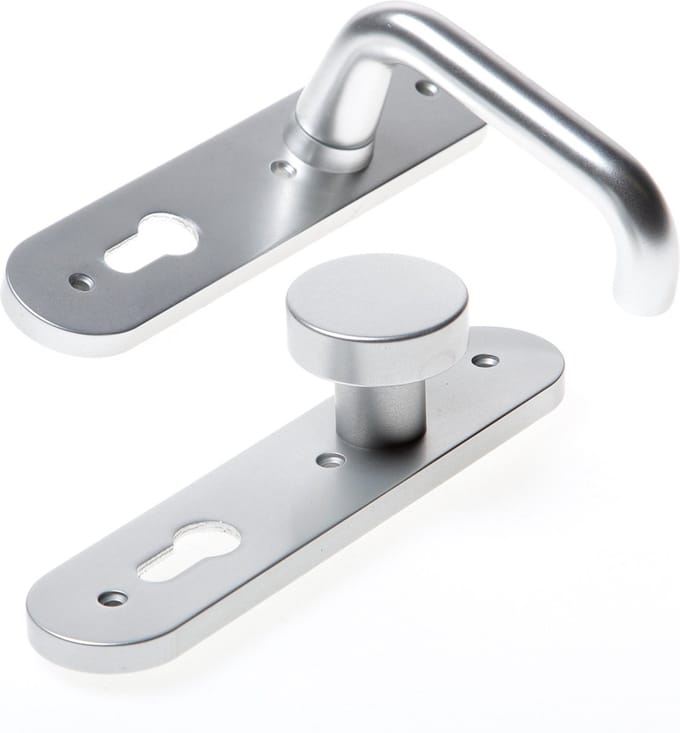 Nemef Kruk/knop schild aluminium 3253 FP rechtswijzend pc72 F1