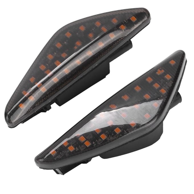 1 Paar 27 LED's Zijmarkeringslicht Sequentieel Knipperend Richtingaanwijzer Geschikt voor F25 X3 2011‑2015 black