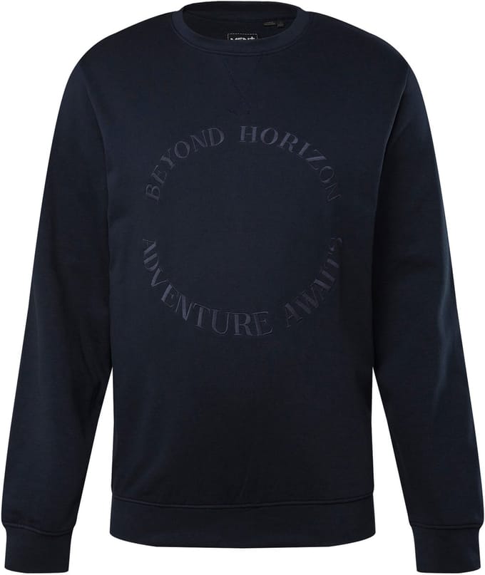 Men Plus - Heren - Sweatshirt borduursel op de borst - Navy blauw - Maat 64+