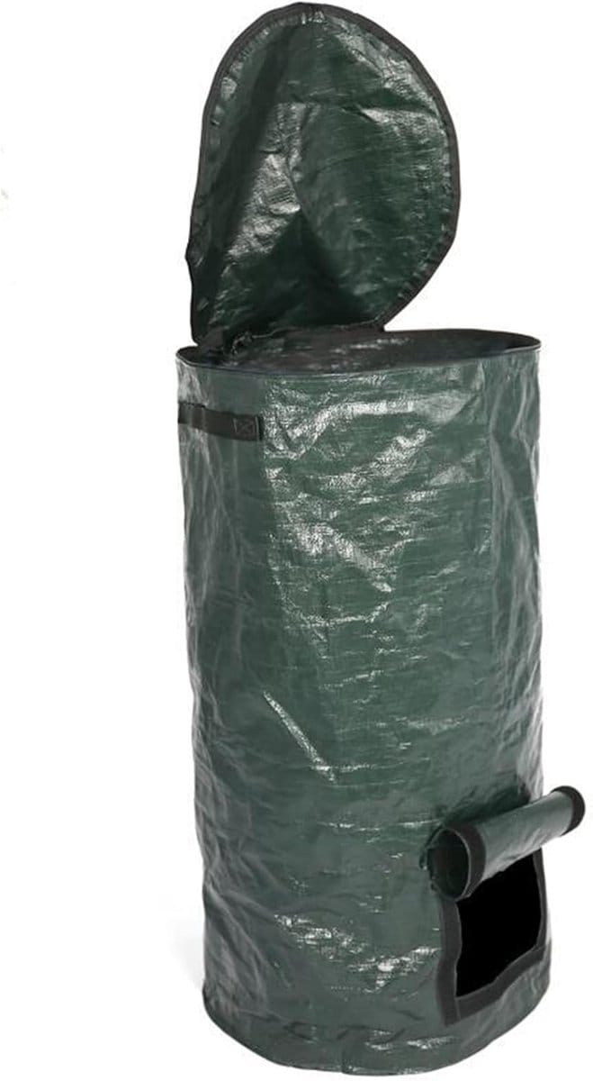 Afvalbak Compost - Keukencontainer Bak - Voedselresten Verwerken - Cilindrische Vorm - 1 Liter - Groen