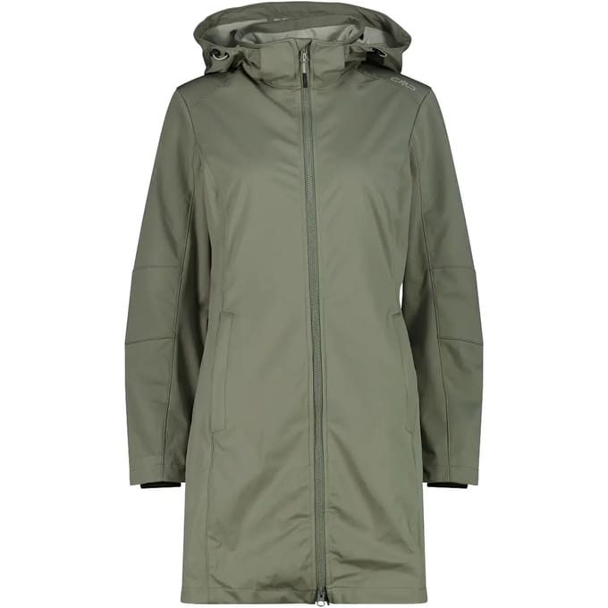 Lichte dames softshell parka met afneembare capuchon CMP