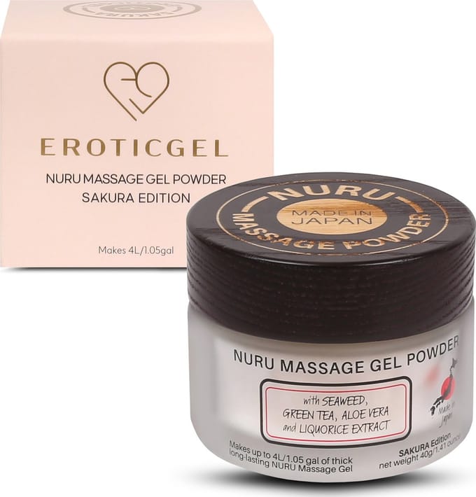 NURU Massage Poedermassagegel Sakura 40g