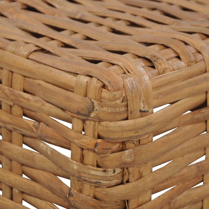 vidaXL - Salontafel - 47x47x28 - cm - natuurlijk - rattan