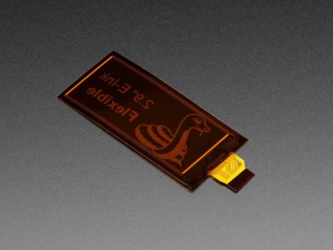 2.9 inch Flexible 296x128 Monochrome eInk / ePaper Display - UC8151D Chipset Adafruit 4262