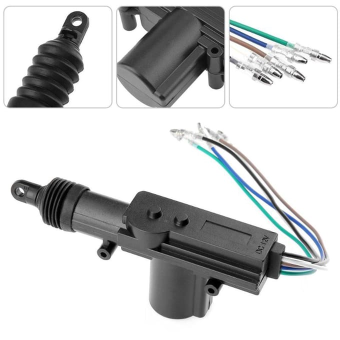 Universele auto-deurvergrendelingsactuatoren 12-volt motor 2 wire zwart