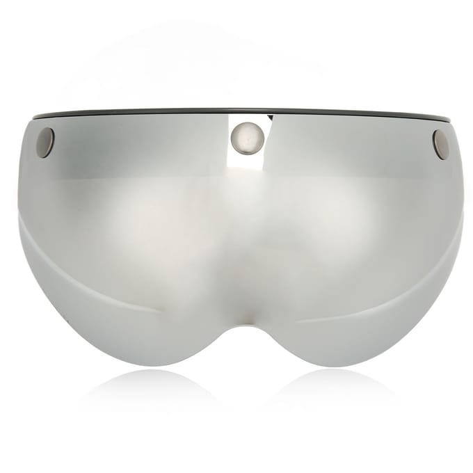 Helmvizier Winddicht Zanddicht Retro Stijl Motorhelmvizier met Verstelbare Gesp Zilver