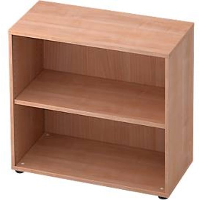 TOPAS LINE boekenkast, 2 OH, spaanplaat, B 800 x D 400 x H 748 mm, notendecor