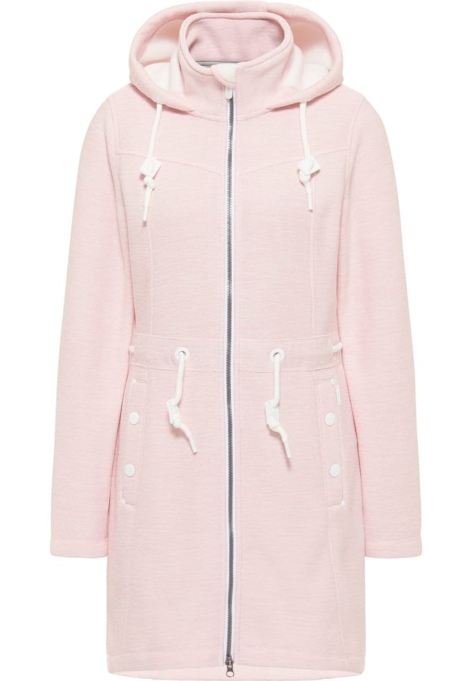 ICEBOUND Yuka serie Gebreide fleece jas Dames oud roze melange