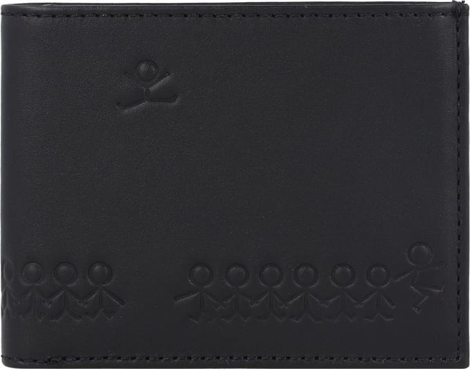 oxmox Leren portemonnee Leather RFID Protect Pocketbörse Jumping Jack Embossed Black zwart