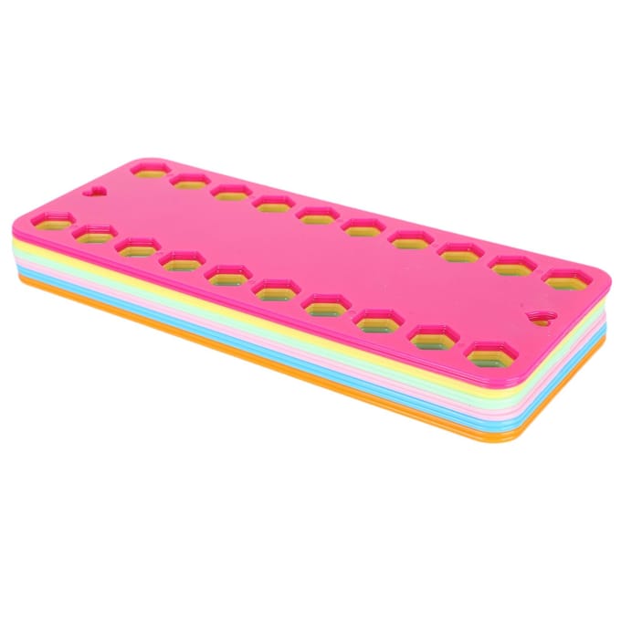12 Stuks Kruissteek Draad Organizer 20-Gaten Plastic Floss Bobbin Draad Wikkelbord yellow