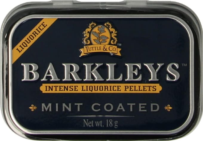 Barkleys Liquorice pellets mint coated 18 Gram