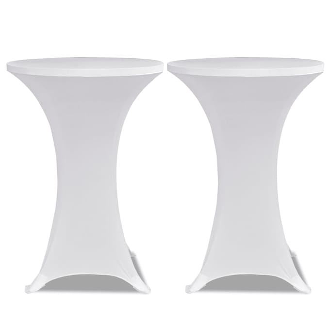 vidaXL - Statafelhoes - Stretch - Ø80cm - Wit - (2 - stuks)
