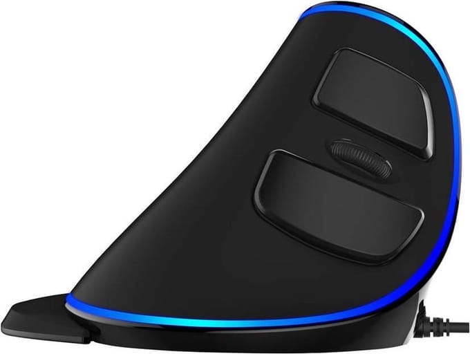 Delux Ergonomische Muis - Rechtshandig - 7200 DPI - Zwart