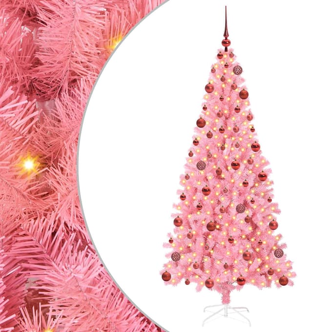 vidaXL - Kerstboom - Roze - 180 - cm - PVC