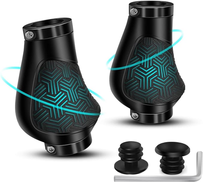 Fietshandgrepen - Stuurgrepen - Comfortabel Fietsen - Antislip Rubber - Universeel 222 mm - Zwart