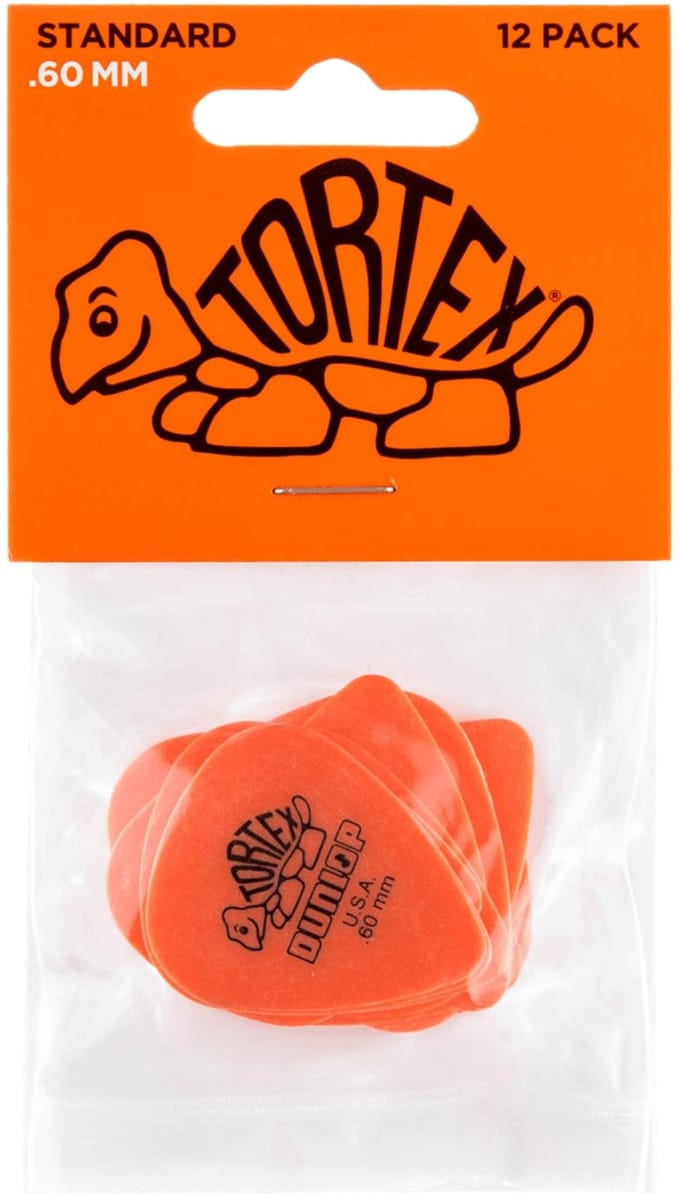 Dunlop Tortex Standard .60 Plectrum 12-Pack oranje - Plectra