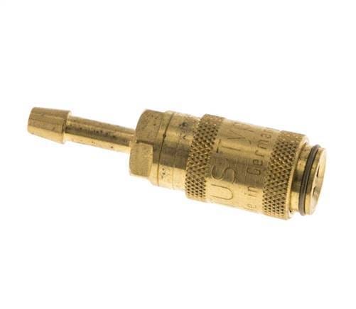 Messing DN 2.7 (Micro) Luchtkoppeling Snelkoppeling 3 mm Slangpilaar Double Shut-Off
