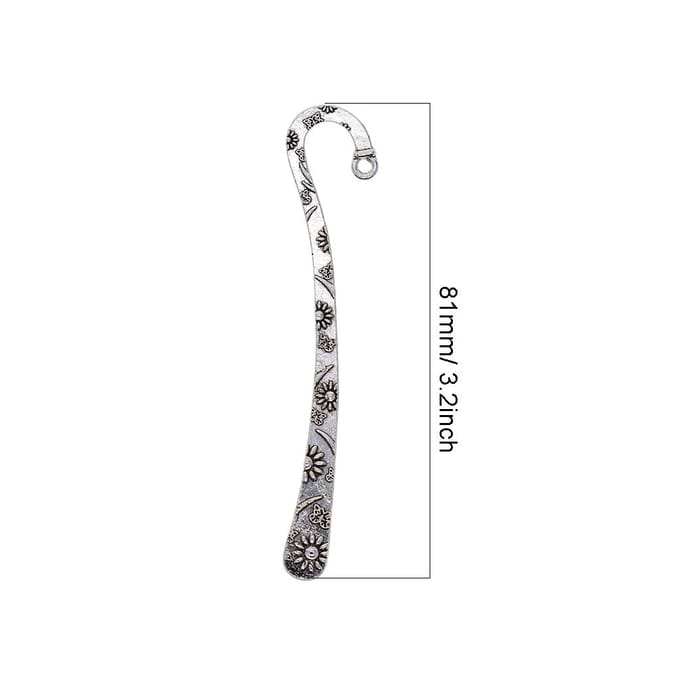 20 stuks Tibetaans zilver blanco kralen bladwijzers madeliefje bloemen lus DIY maken 81mm gray