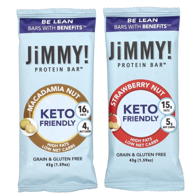 Jimmy !, Be Lean, barre bienfaits, barre protéinée, boîte variété, 14 barres, 45 g (1.59 oz) chaque
