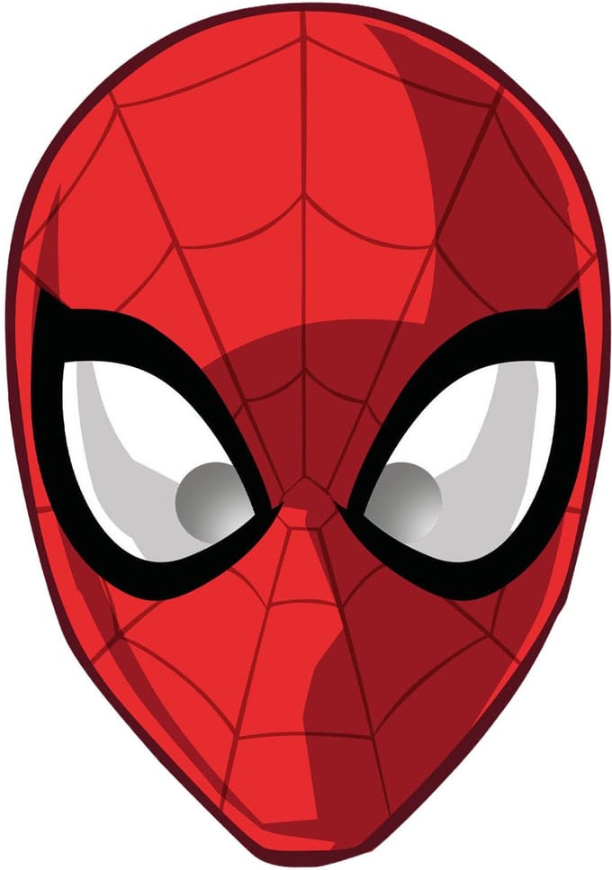 Globos Spiderman papieren maskers World of Web - 6 stuks - kinderfeestje.